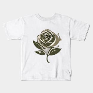 Elegant Metallic Rose Graphic No. 680 Kids T-Shirt